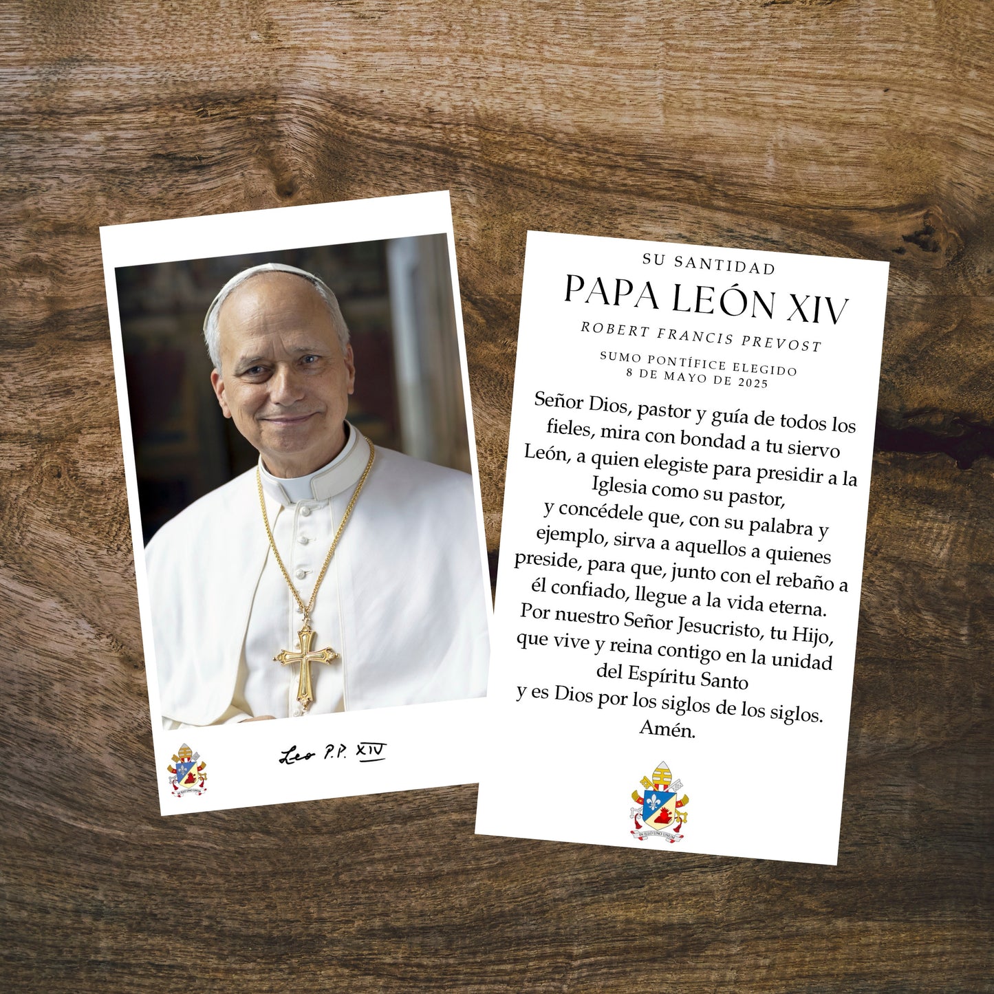 500 Pope Leo XIV Prayer Cards (Spanish)