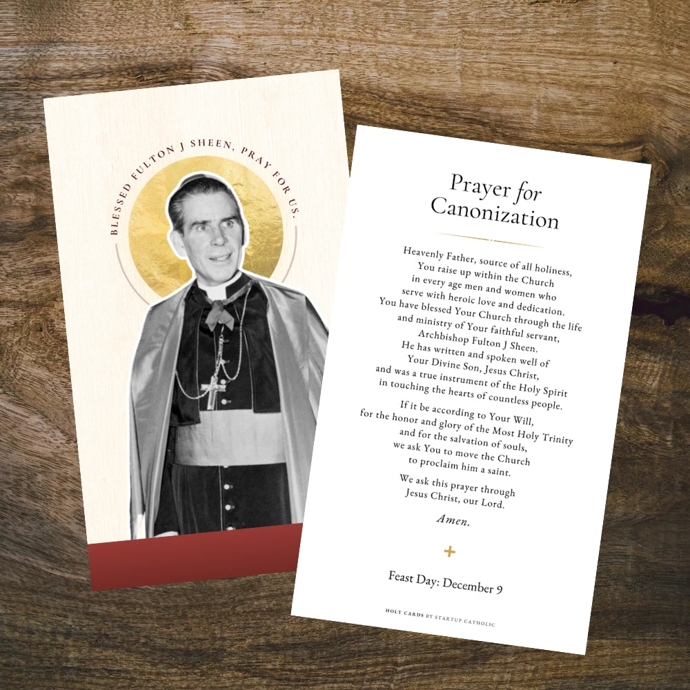 Blessed Fulton Sheen Prayer Cards