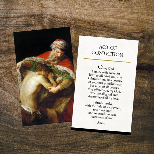 Act of Contrition - Prodigal Son Prayer Cards
